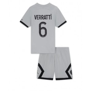 Paris Saint-Germain Marco Verratti #6 babykläder Bortatröja barn 2022-23 Korta ärmar (+ Korta byxor)